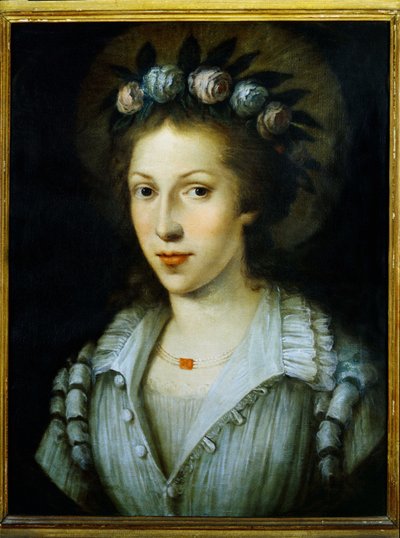Muotokuva Sainte Marie Madeleine of Pazzista, Saint Maria Magdalene de Pazzi tekijältä Italian School