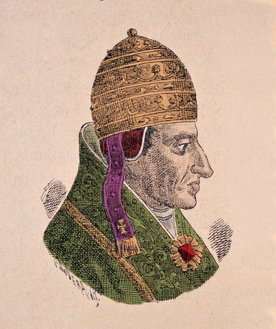 Antipaavi Alexandre V:n (Aleksanteri tai Alessandro) muotokuva (1409-1410) tekijältä Italian School