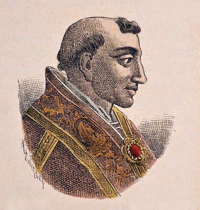 Paavi Hadrianus III:n muotokuva (884-885) tekijältä Italian School