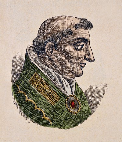 Paavi Benoit IV:n muotokuva (benedetto, Benedictus tai Benedictus) (900-903) tekijältä Italian School