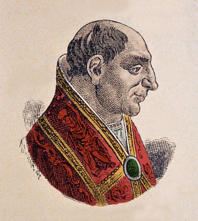 Paavi Benoit V:n muotokuva (benedetto, Benedictus tai Benedictus) (964) tekijältä Italian School