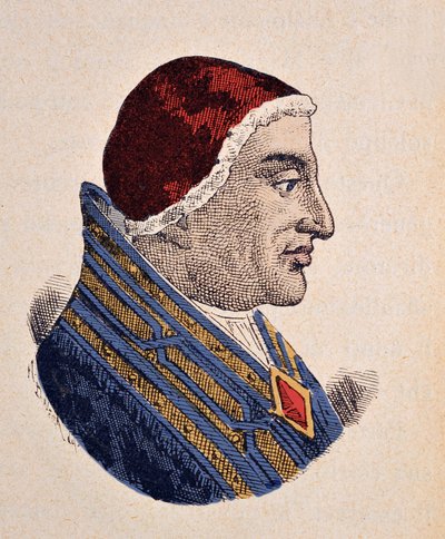 Paavi Benedictus XII:n (1334-1342) muotokuva tekijältä Italian School