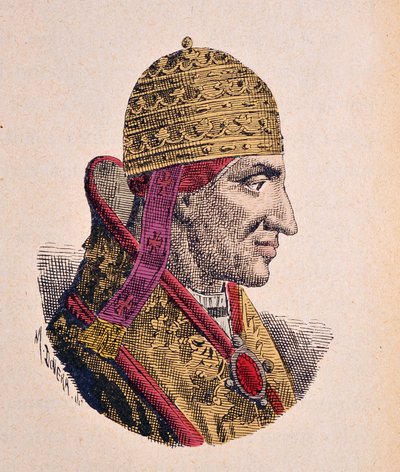 Muotokuva paavi Bonifacius VIII:sta (Bonifacius tai Bonifacio) (1294-1303) tekijältä Italian School