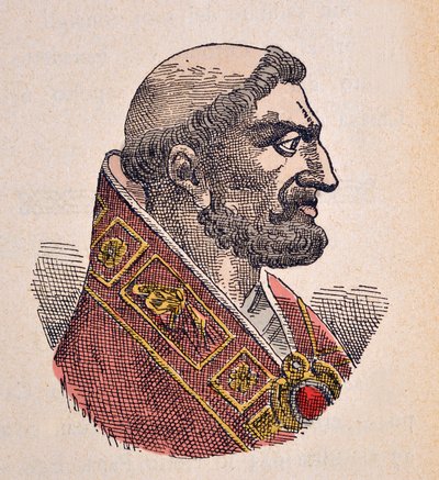 Paavi Bonifacius V:n muotokuva (Bonifacius tai Bonifacio) (619-625) tekijältä Italian School