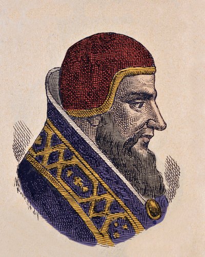 Paavi Damasus II:n muotokuva (1048) tekijältä Italian School