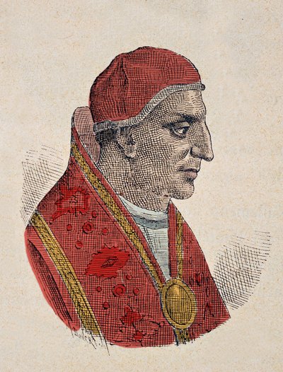 Muotokuva paavi Etienne III:sta (Stephen, Stefano tai Stephanus) (768-772) tekijältä Italian School