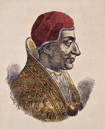 Paavi Etienne IV:n muotokuva (Stephen, Stefano tai Stephanus) (816-817) tekijältä Italian School