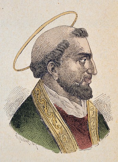 Paavi Evaristen muotokuva (Evaristus tai Evaristo I) Ier (97-107) tekijältä Italian School