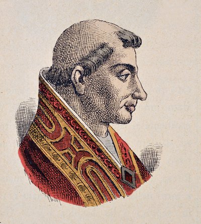 Paavi Gelase II:n muotokuva (Gelasius I tai gelasio) (1118-1119) tekijältä Italian School
