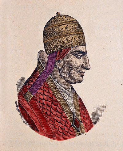 Paavi Gregoire VI:n muotokuva (Gregorio, Gregorius tai Gregory) (1045-1046) tekijältä Italian School