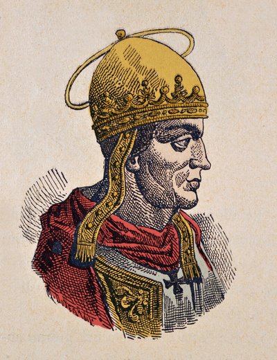 Paavi Hilariuksen muotokuva (Hilarius tai Hilarus, Hilary tai Ilario) (461-468) tekijältä Italian School