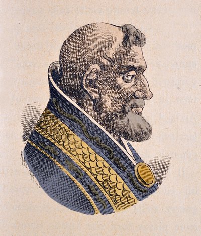 Paavi Honorius III (Onorio) (1213-1227) muotokuva tekijältä Italian School