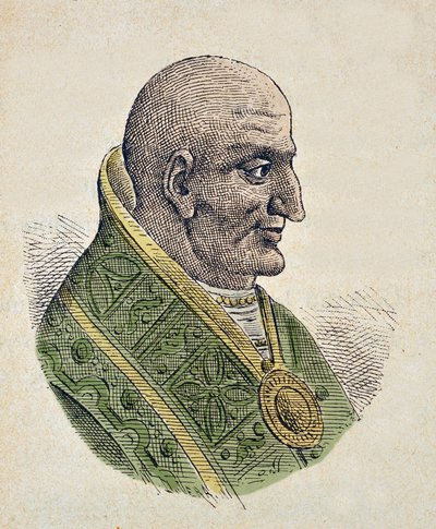 Paavi Johannes VII:n (Giovanni tai Ioannes) muotokuva (705-707) tekijältä Italian School