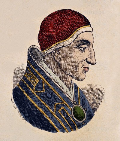 Paavi Johannes XV:n muotokuva (Giovanni, Ioannes) (985-996) tekijältä Italian School