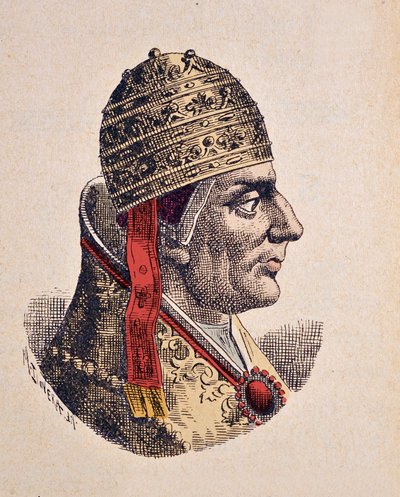 Paavi Nikolai IV:n muotokuva (Nicola, Nicholas tai Nicolo tai Niccolo tai Nicolaus) (1288-1292) tekijältä Italian School