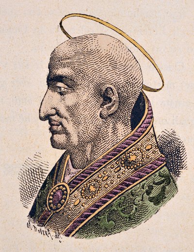 Paavi Pie Ier (Pius tai Pio) muotokuva (n. 144-155) tekijältä Italian School