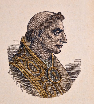 Paavi Severin Ier (Severinus tai Severino) muotokuva (638/640) tekijältä Italian School