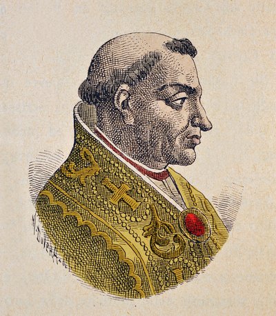 Muotokuva paavi Valentinsta (Valentino, Valentine tai Valentinus) (827) tekijältä Italian School