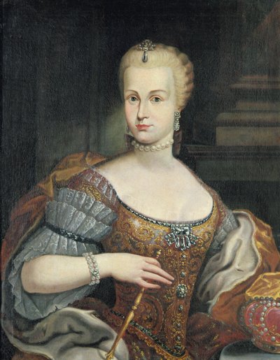 Pietro Leopoldo di Lorenan vaimon muotokuva, n. 1750 tekijältä Italian School