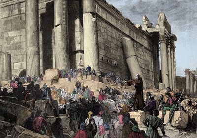Arnaud de Brescia (Arnaldo da Brescia) (1090-1155), italialainen poliittinen ja uskonnollinen uudistaja, edustus ennustuksen aikana. Vuonna 1145 hän saarnasi Roomassa kapinaa paavi Eugenius III:ta vastaan, jota oli tarkoitus metsästää ja joka pyrki palautt tekijältä Italian School