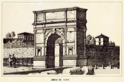 Rooma: Tituksen kaari (litho) tekijältä Italian School