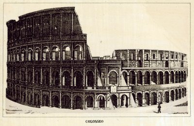 Rooma: Colosseum (litho) tekijältä Italian School