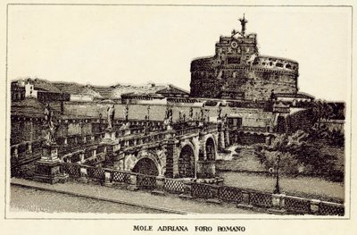 Rooma: Mole Adriana Roman Forum (litho) tekijältä Italian School