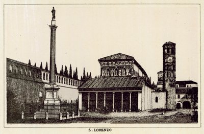 Roma: S Lorenzo (litho) tekijältä Italian School