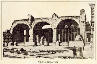 Rooma: Rauhan temppeli (litho) tekijältä Italian School