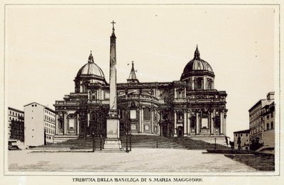 Rooma: S Maria Maggioren basilikan tribüüni (litho) tekijältä Italian School