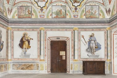 Jupiterin ja Merkuriuksen huone: Apollo ja Diana tekijältä Italian School