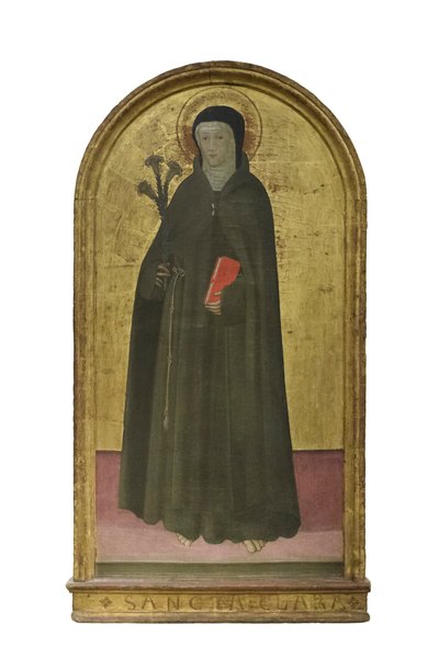 Pyhä Klara Assisilainen, noin 1425-1450 (paneeli). tekijältä Italian School