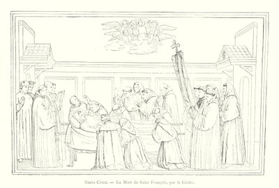 Santa Croce, Pyhän Franciscuksen kuolema, Giotto (kaiverrus) tekijältä Italian School