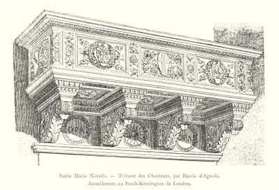 Santa Maria Novella, Tribune des Chanteurs, kirjoittanut Baccio d