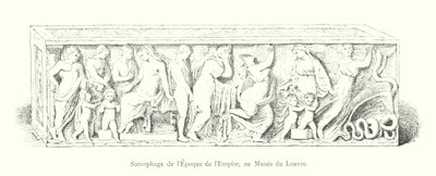 Imperiumin aikainen sarkofagi Louvre-museossa (kaiverrus) tekijältä Italian School