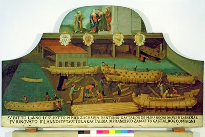 Kyltti Marangoni-laivanrakentajien perheelle, venetsialainen, 1517 tekijältä Italian School