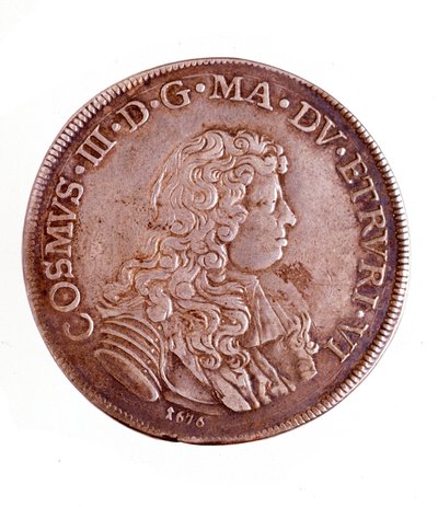 Hopeinen piastra Firenzestä, Medicin Cosimo III:n hallituskausi (1642-1723) tekijältä Italian School