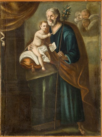 Pyhä Joosef, 1700-luvun alkupuolisko (öljy kankaalle). tekijältä Italian School