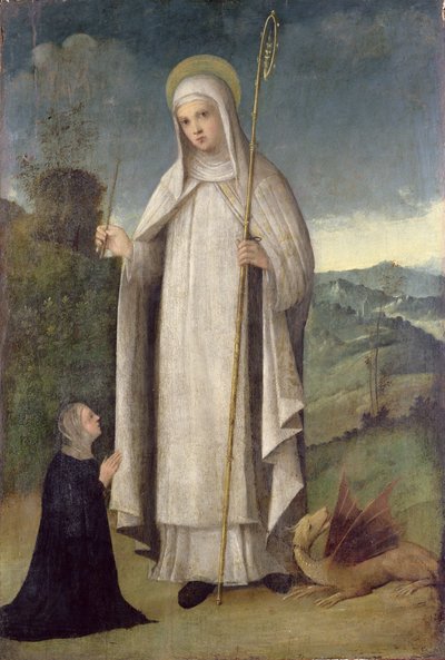 St. Margaret, n. 1500 (paneeli) tekijältä Italian School