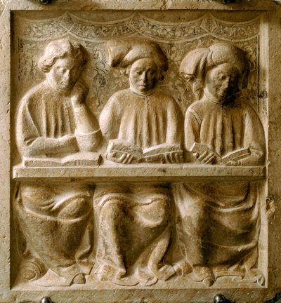 Kurssin suorittavat opiskelijat. (Matala marmorinen kohokuvio, 1300-luvun alku) tekijältä Italian School