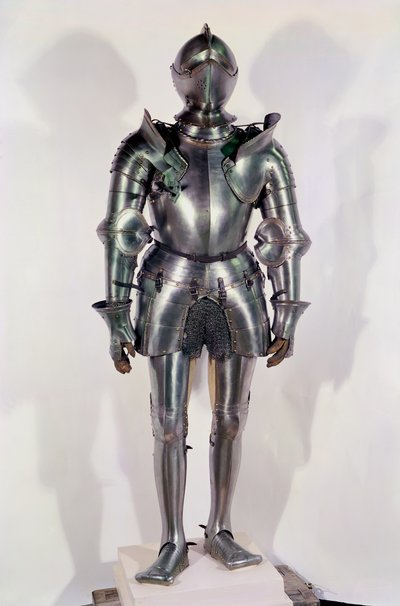 Haarniskapuku, jonka uskotaan kuuluneen Chevalier Bayardille (1475-1524), n. 1510 (metalli) tekijältä Italian School