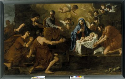 Paimenten palvonta. 1600-luku (öljy kankaalle) tekijältä Italian School