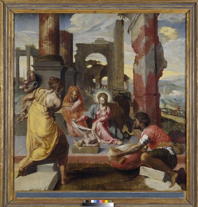 Paimenten palvonta, n. 1560 tekijältä Italian School