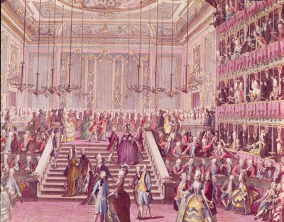 Ball Teatro San Benoitissa Venetsiassa 22. tammikuuta 1782, 1700-luvun lopulla tekijältä Italian School
