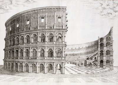 Colosseum, rakennettu vuonna 80 jKr tekijältä Italian School