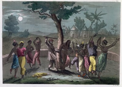 The Dance of the Mumbo-Jumbo, Mungo Parkin matkojen mukaan, J. Ferrarion puvun historiasta, julkaistu Milanossa n. 1820 tekijältä Italian School