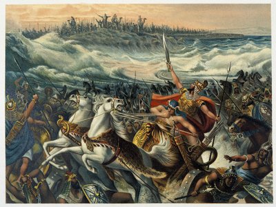 Punaiseen mereen hukkuvat egyptiläiset - teoksessa "Klassinen kultainen raamattu: jumalallisen ilmestyksen historia muinaisessa ja uudessa stressissä", kirjoittanut Giovanni Ladislao Sykora (nide 1), kääntänyt Don Clemente Benetti. (Italialainen Raamattu) tekijältä Italian School