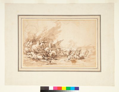 Cloelian lento ja hänen seuralaisensa, 1650-1700 tekijältä Italian School