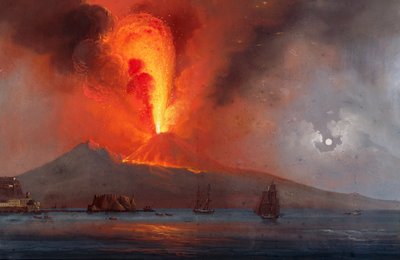 Vesuviuksen purkaus vuonna 1799 tekijältä Italian School