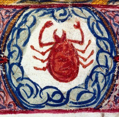Syövän merkki. Italialainen horoskooppi 1400-luvun puolivälistä. tekijältä Italian School